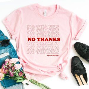 No thanks Grocery Bag Unisex T-shirt NEW